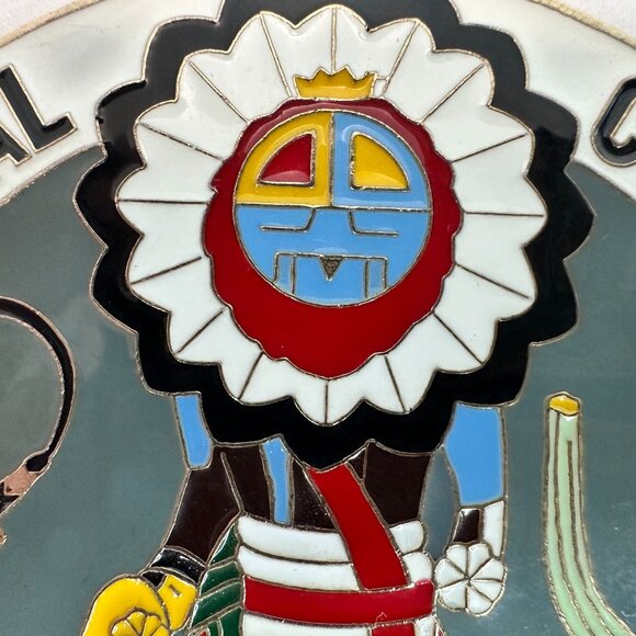 LYONS International Convention Medallion Award 1981 VTG Kachina Metal Enamel AZ - Picture 2 of 9